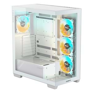 Gigabyte GB-C500PI-ST Panoramic Stealth Ice Mid Tower PC Case Beyaz Tempered Glass 4x ARGB Fan
