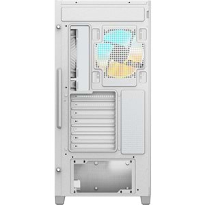 Gigabyte GB-C500PI-ST Panoramic Stealth Ice Mid Tower PC Case Beyaz Tempered Glass 4x ARGB Fan