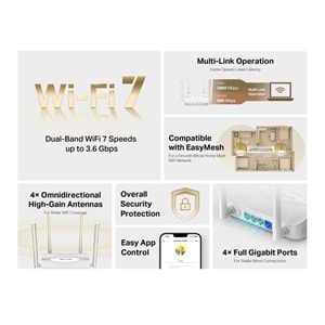 Tp-Link MR25WBE BE3600 Dual-Band Wi-Fi 7 Router