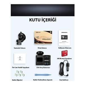 PRUVEEO D30 WI-FI 4K Araç Kamerası