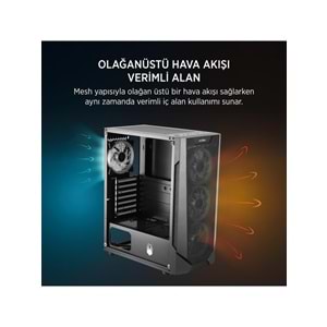 JAMES DONKEY HELIX H800 4XRBW ATX 550W Gaming Kasa