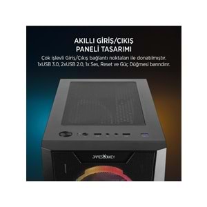 JAMES DONKEY HELIX H800 4XRBW ATX 550W Gaming Kasa