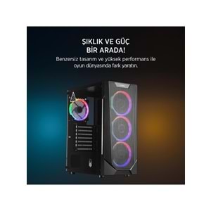 JAMES DONKEY HELIX H800 4XRBW ATX 550W Gaming Kasa