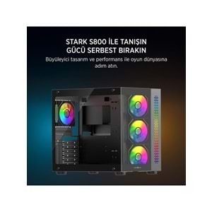 JAMES DONKEY STARK S800 4X ARGB BLACK Kasa 750W