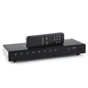 Dark Full HD 8 Giriş 1 Çıkışlı Uzaktan Kumandalı HDMI Switch (Seçici) (DK-HD-SW8X1)