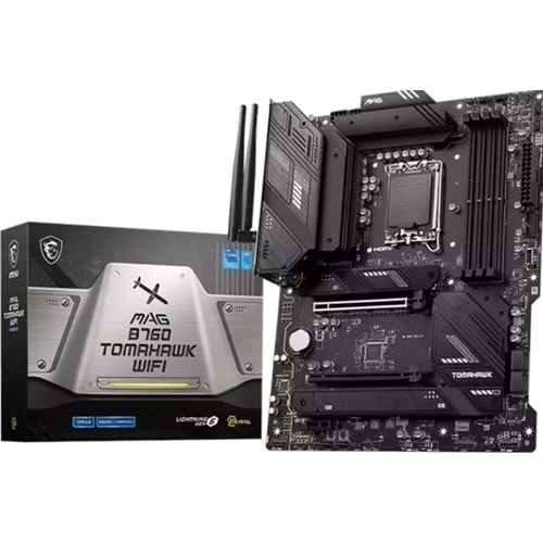 Msi MAG B760 TOMAHAWK WIFI DDR5 5400MHz 1XHDMI 1XDP 3XM.2 USB 3.2 ATX 1700P Anakart (12. ve 13. Nesil işlemci uyumlu)