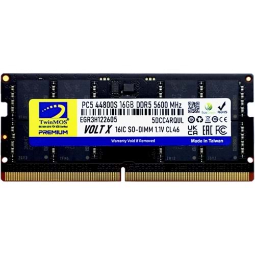 Twinmos TMD516GB5600S46 16GB DDR5 5600Mhz Sodimm Notebook Ram