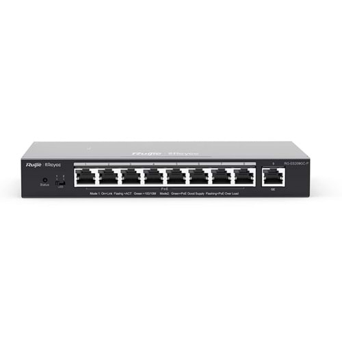 Ruijie RG-ES209GC-P 8 Port 10/100/1000 Mbps Gigabit Switch