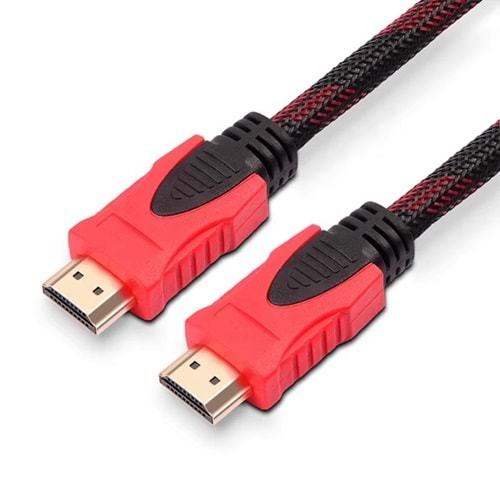 Sensei S-N14050 2K 1.4V 3D Altın Uçlu Örgülü HDMI Kablo (5m)