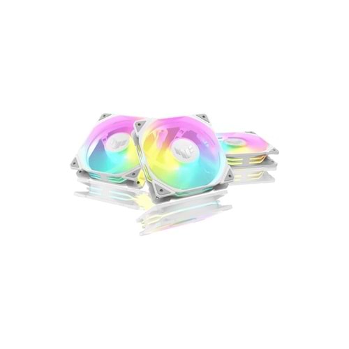 Asus TUF Gaming TR120 ARGB RESERVE W - 16xAdreslenebilir RGB LED Kasa Fanı 28mm