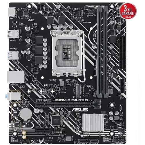Asus PRIME H610M-F D4 R2.0-SI 2xDDR4 M.2 HDMI 12-13.14.Nesil LGA1700 Soket Anakart (Bulk)