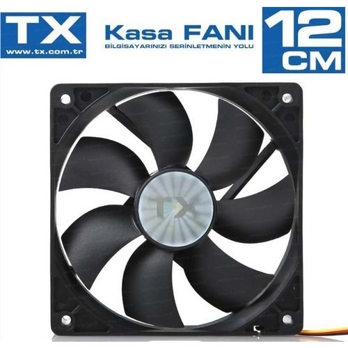 TX 12cm Siyah Sessiz Kasa Fanı TXCCF12BK