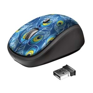 TRUST MOU YVI Kablosuz Mouse Peacock 23388