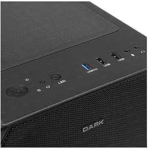 Dark Guardian 4x12cm RGB Led Fanlı Cam Yan Panelli USB 3.0 Bilgisayar Kasası (DKCHGUARDIAN)
