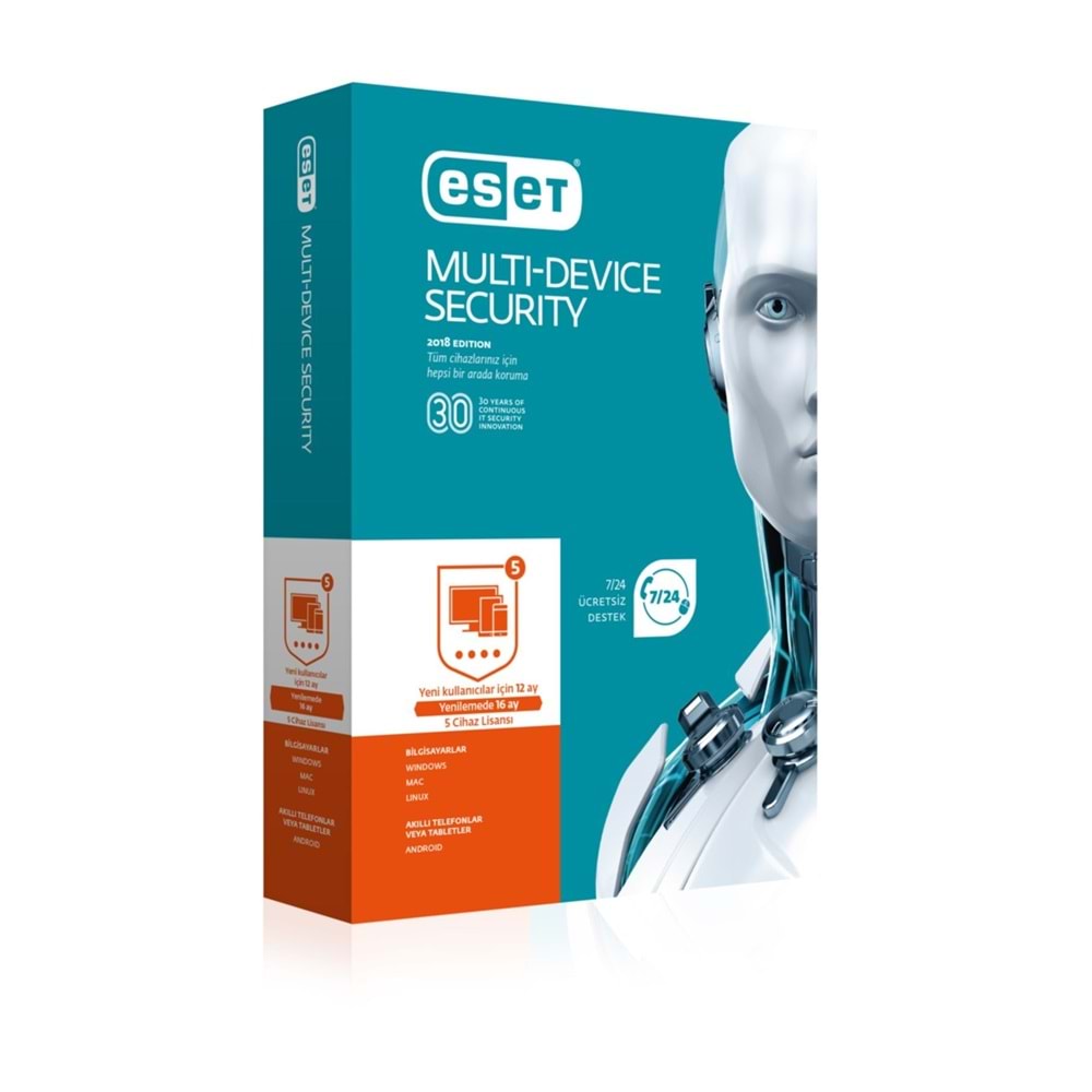 ESET Multi Device Security V10 5 Kullanıcı Kutu Lisans
