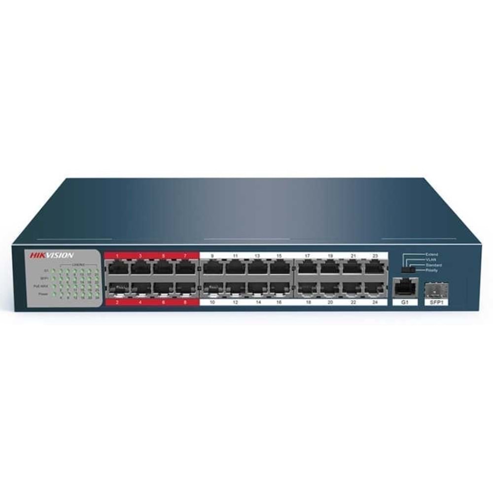Hikvision DS-3E0326P-E/M(B) 24 Port 1x100Mb + 1x1000Mb + 1xSFP PoE(250W) Switch