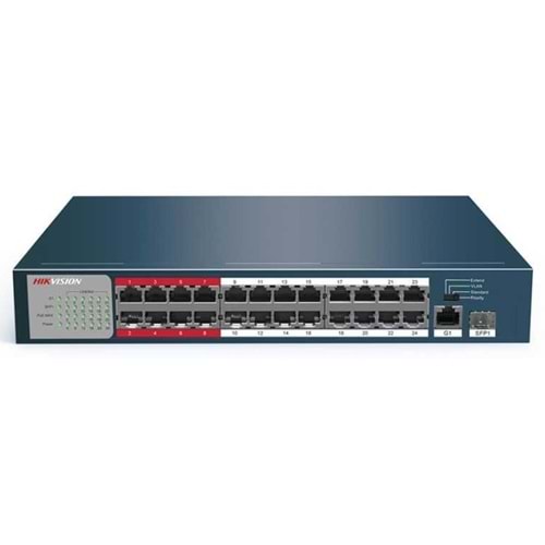 Hikvision DS-3E0326P-E/M(B) 24 Port 1x100Mb + 1x1000Mb + 1xSFP PoE(250W) Switch