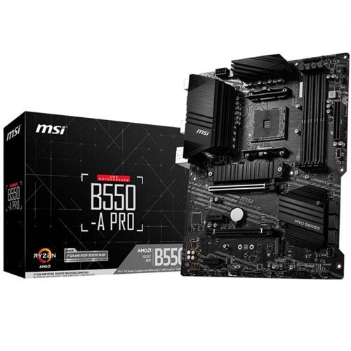 Msi B550-A PRO B550 DDR4 M.2 USB 3.2 DP/HDMI PCI4.0 AM4 Anakart
