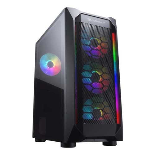 Cougar MX410 MESH-G RGB 4x120mm ARGB Gaming Kasa 650W 80+ CGR-5VM6B-MESH-G-RGB