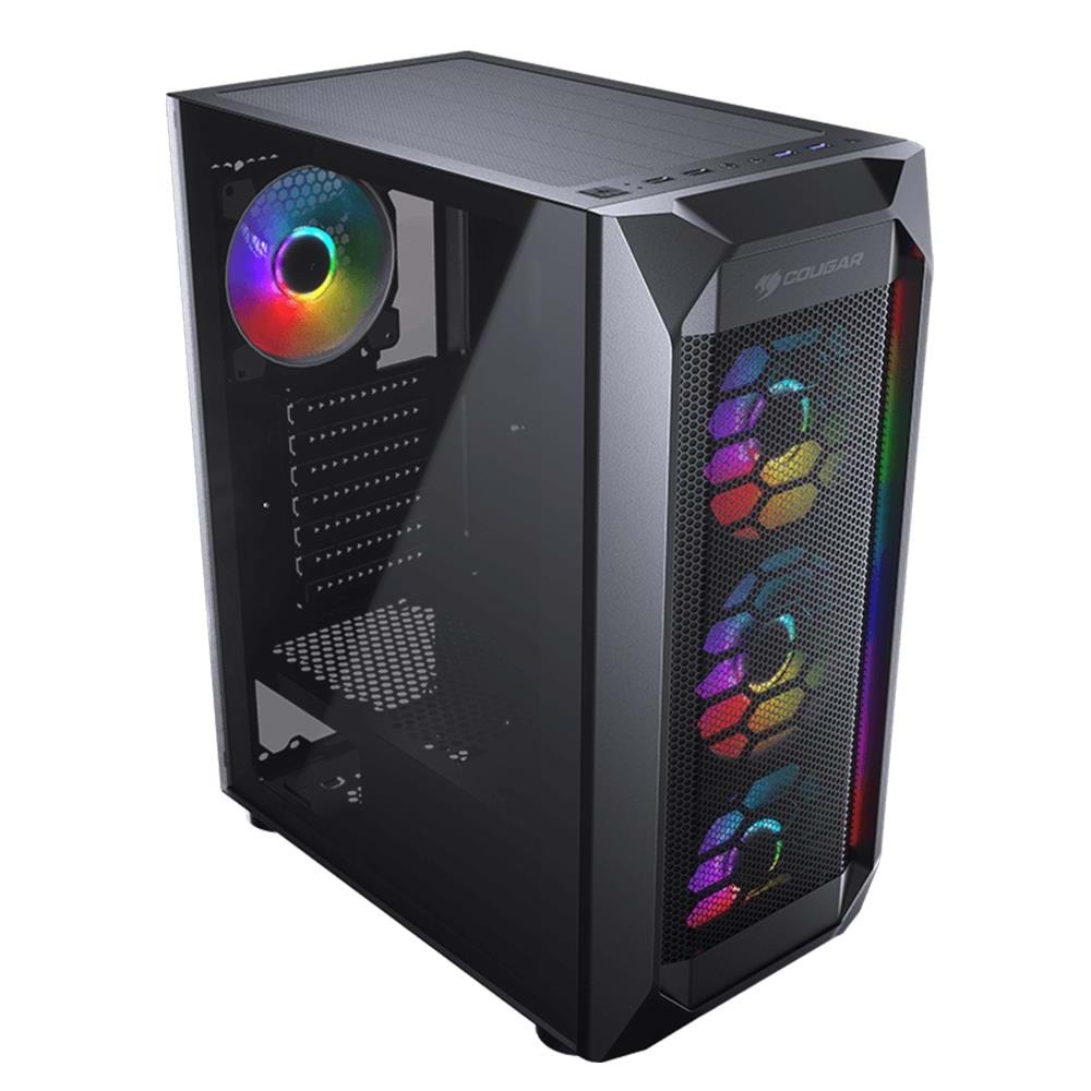 Cougar MX410 MESH-G RGB 4x120mm ARGB Gaming Kasa 650W 80+ CGR-5VM6B-MESH-G-RGB