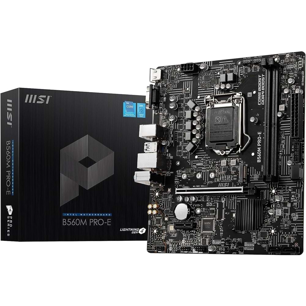 Msi B560M PRO-E B560 DDR4 USB3.2 M.2 HDMI/VGA PCI 4.0 1200p Anakart