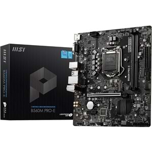 Msi B560M PRO-E B560 DDR4 USB3.2 M.2 HDMI/VGA PCI 4.0 1200p Anakart
