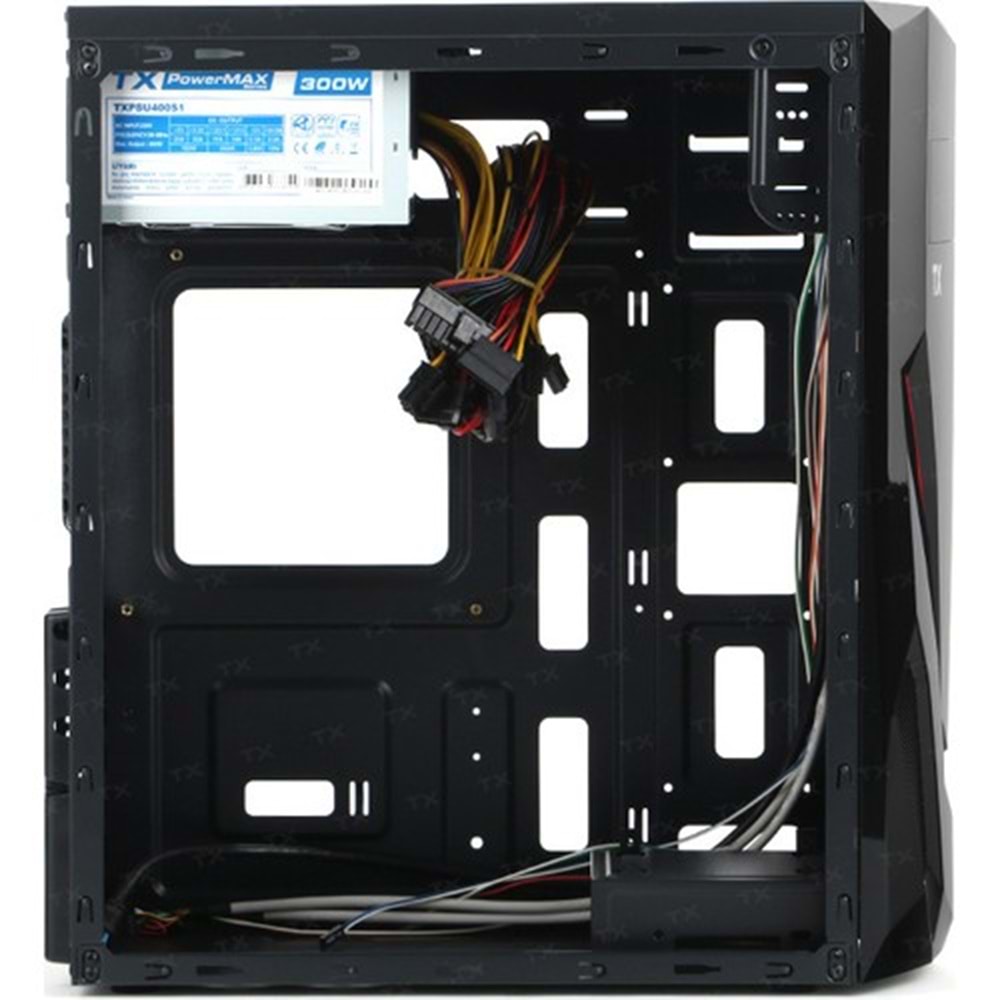TX K3 300W USB 2.0 Piano Siyah ATX TXCHK3P300