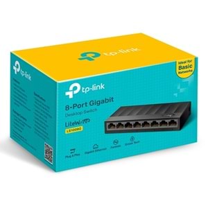 TP-Link LS1008G 8 Port 10/100/1000Mbps Desktop Switch