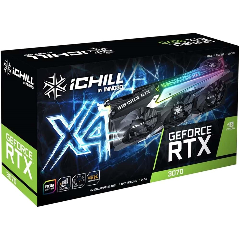 INNO3D RTX3070 Ichill X4 LHR 8gb 256BİT Gddr6 Ekran Kartı