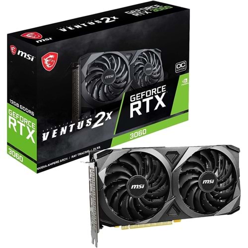 Msi GeForce RTX 3060 VENTUS 2X 12G OC 12GB 192Bit GDDR6 DP/HDMI PCI4.0 Ekran Kar