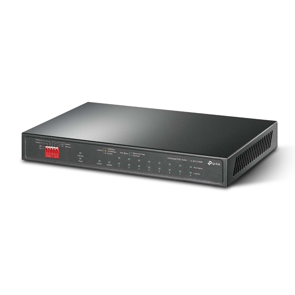 Tp-Link TL-SG1210MP 10-Port Gigabit Desktop Switch 1-SFP 8-Port PoE+ (123W)