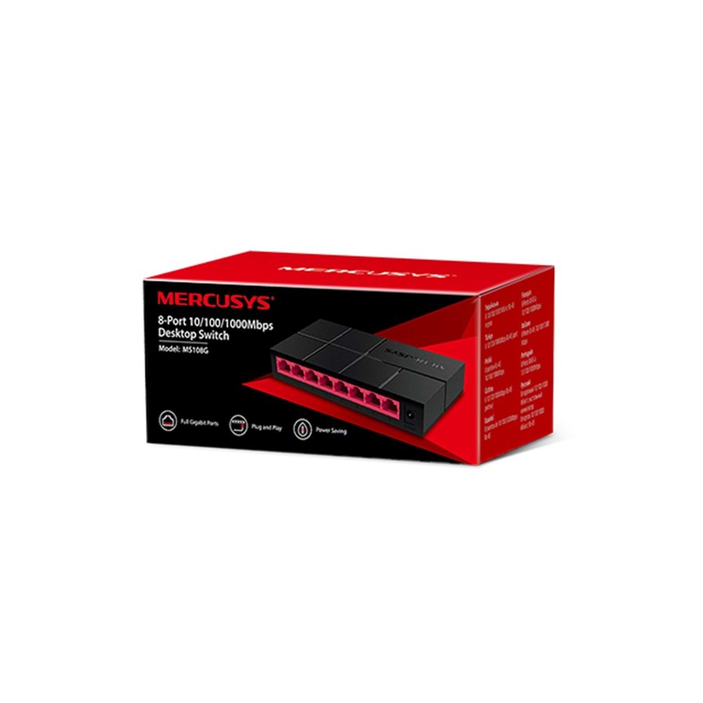 Tp-Link MS108G 8-Port 10/100/1000 Mbps Masaüstü Switch