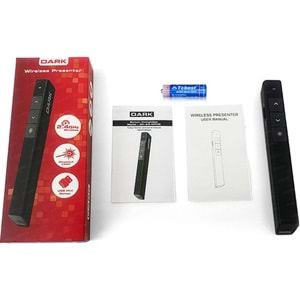 Dark WP08 Kırmızı Lazerli 2.4GHz RF Kablosuz Sunum Kumandası Presenter DK-AC-WP08