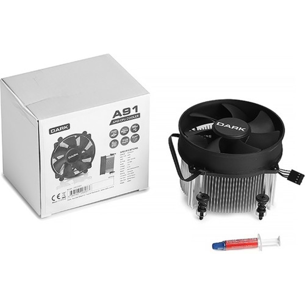 Dark 9 cm AMD İşlemciler Ile Uyumlu Pwm Fanlı İşlemci Soğutucu DKCCA91