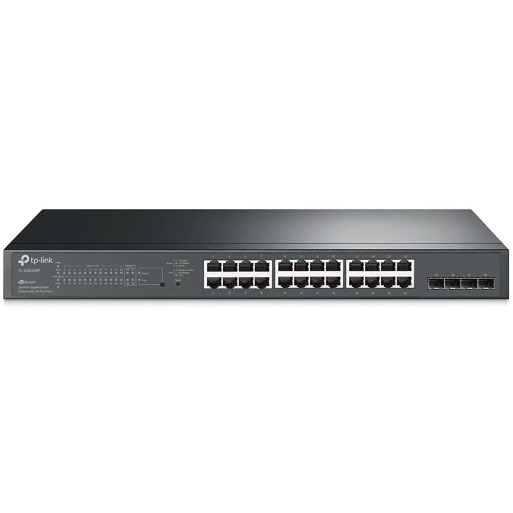 TP-Link TL-SG2428P JetStream 28-Port Gigabit 24-Port PoE 250W Smart Switch