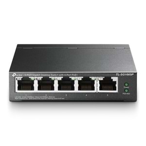 TP-Link TL-SG1005P 5-Port Gigabit 4-Port PoE 65W Masaüstü Switch
