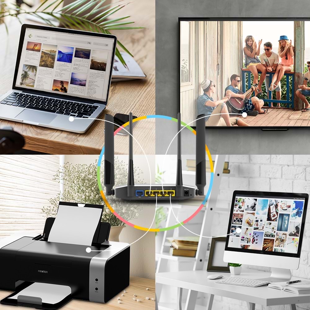 Zyxel NBG6604 AC1200 Dual-Band Kablosuz Gigabt Router