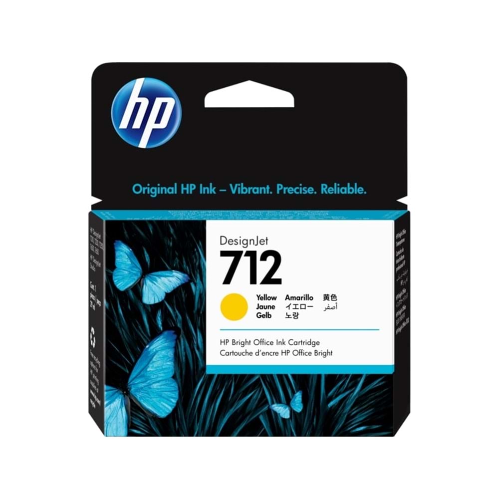HP No: 712 Sarı Kartuş 29ML