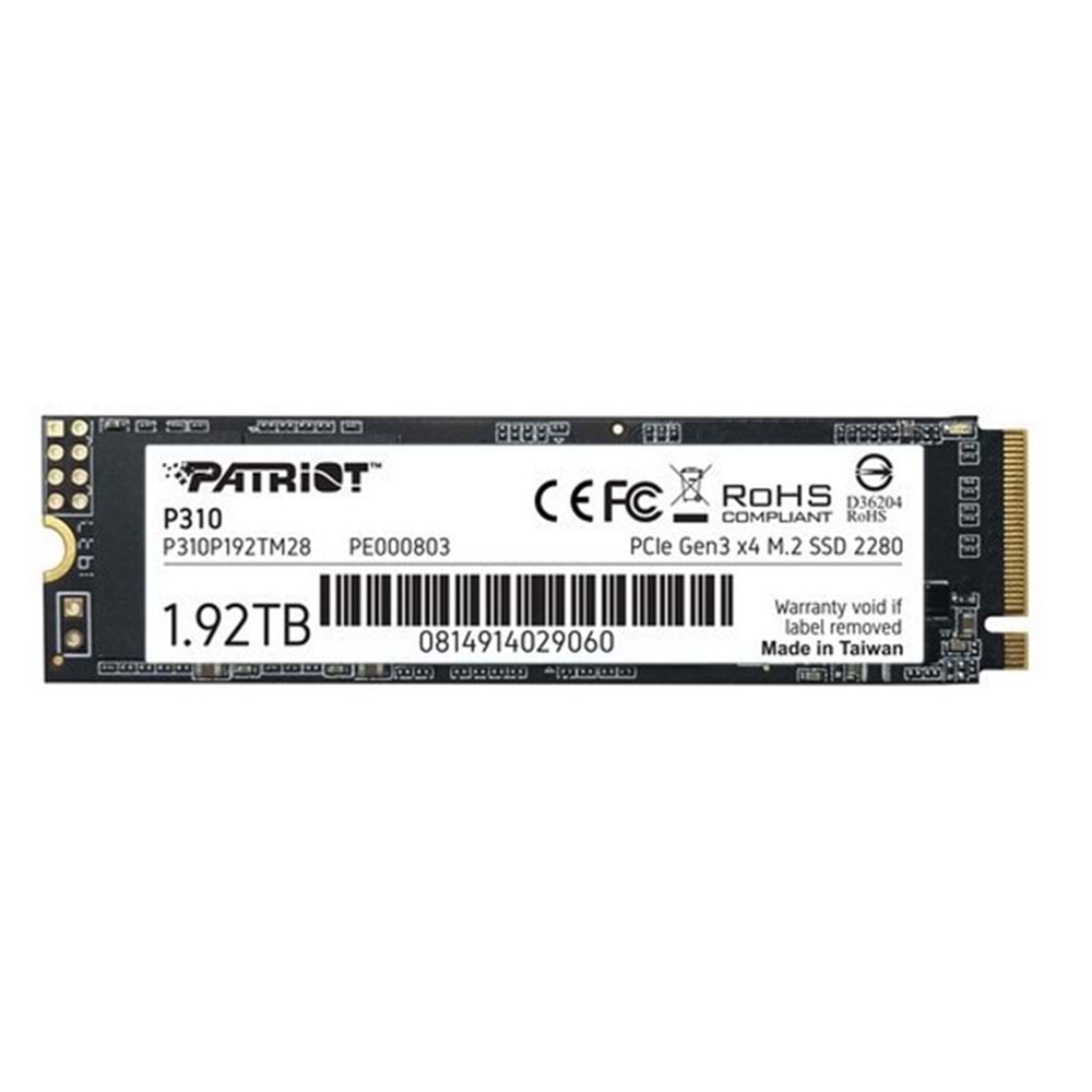 Patriot SSD 1.92TB P310 VPN100 M.2 2280 PCIE 2100/1800
