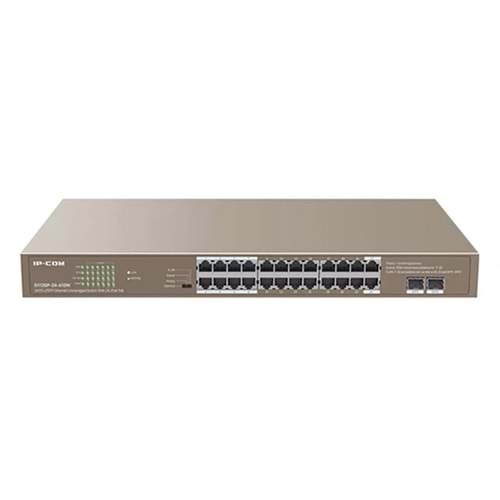 IP-COM G1126P-24-410W 24 Port Gigabit + 2X1GB SFP Uplink Rackmount 370W POE Switch