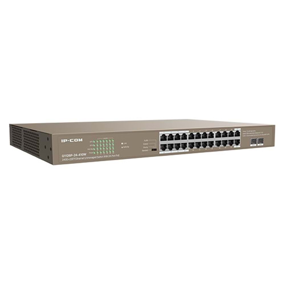 IP-COM G1126P-24-410W 24 Port Gigabit + 2X1GB SFP Uplink Rackmount 370W POE Switch