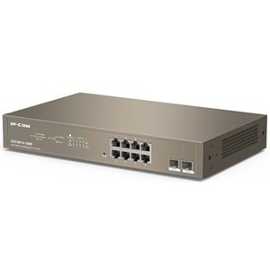 IP-COM G3310P-8-150W 8 Port + 2X1GB SFP Uplink CLOUD Yönetilebilir Rackmount 130W POE Switch