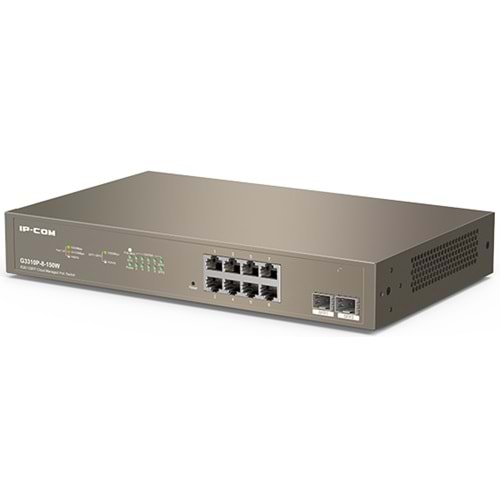 IP-COM G3310P-8-150W 8 Port + 2X1GB SFP Uplink CLOUD Yönetilebilir Rackmount 130W POE Switch