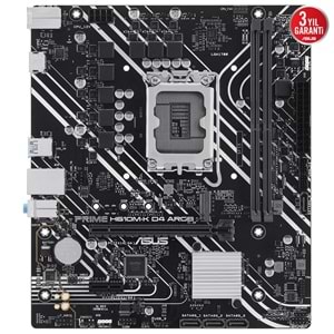 Asus Prime H610M-K D4 DDR4 3200MHZ 1XVGA 1XHDMI 1XM.2 USB 3.2 MatX 1700P Anakart
