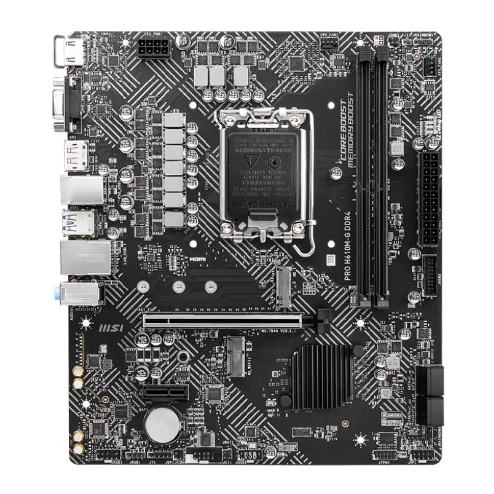 Msi PRO H610M-G DDR4 3200MHZ 1XVGA 1XHDMI 1XDP 1XM.2 USB 3.2 MatX 1700P Anakart