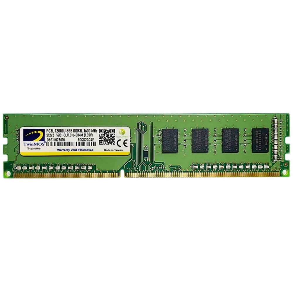 Twinmos 8 GB DDR3 1600 1.35 DT MDD3L8GB1600D RAM