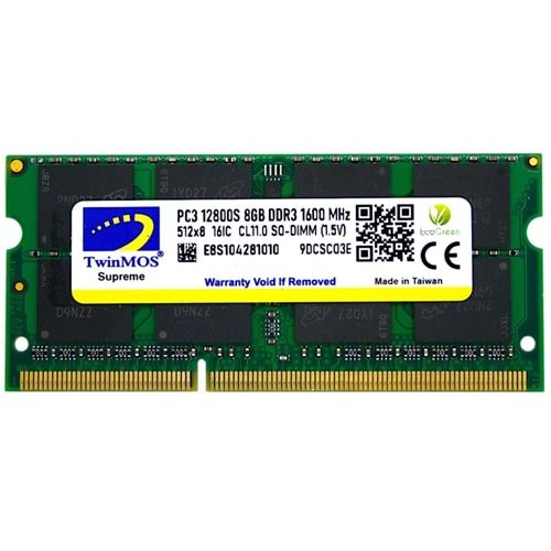 Twinmos 8 GB DDR3 1600 1.5 NB MDD38GB1600N RAM