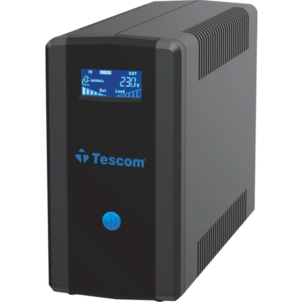Tescom LEO+ 1200VA 1F/1F (2X7AH) 5/10DK LCD Line Interaktif UPS