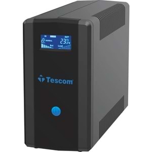 Tescom LEO+ 1200VA 1F/1F (2X7AH) 5/10DK LCD Line Interaktif UPS