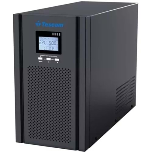 Tescom Teos+ 3KVA 1F/1F (6X9AH) 5/10DK LCD Online UPS